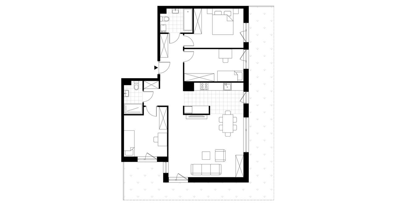 4-pokojowe mieszkanie 96m2 + ogródek Bez Prowizji - Pełny obrazek: 4/9
