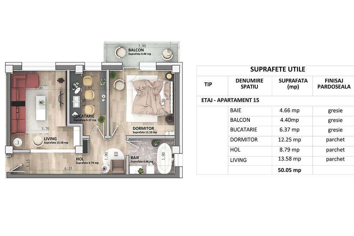 Capat CUG  Apartament 2 camere D 50 m Lunca Cetatuii TAXE NOTAR ZERO - Imagine principală: 3/14