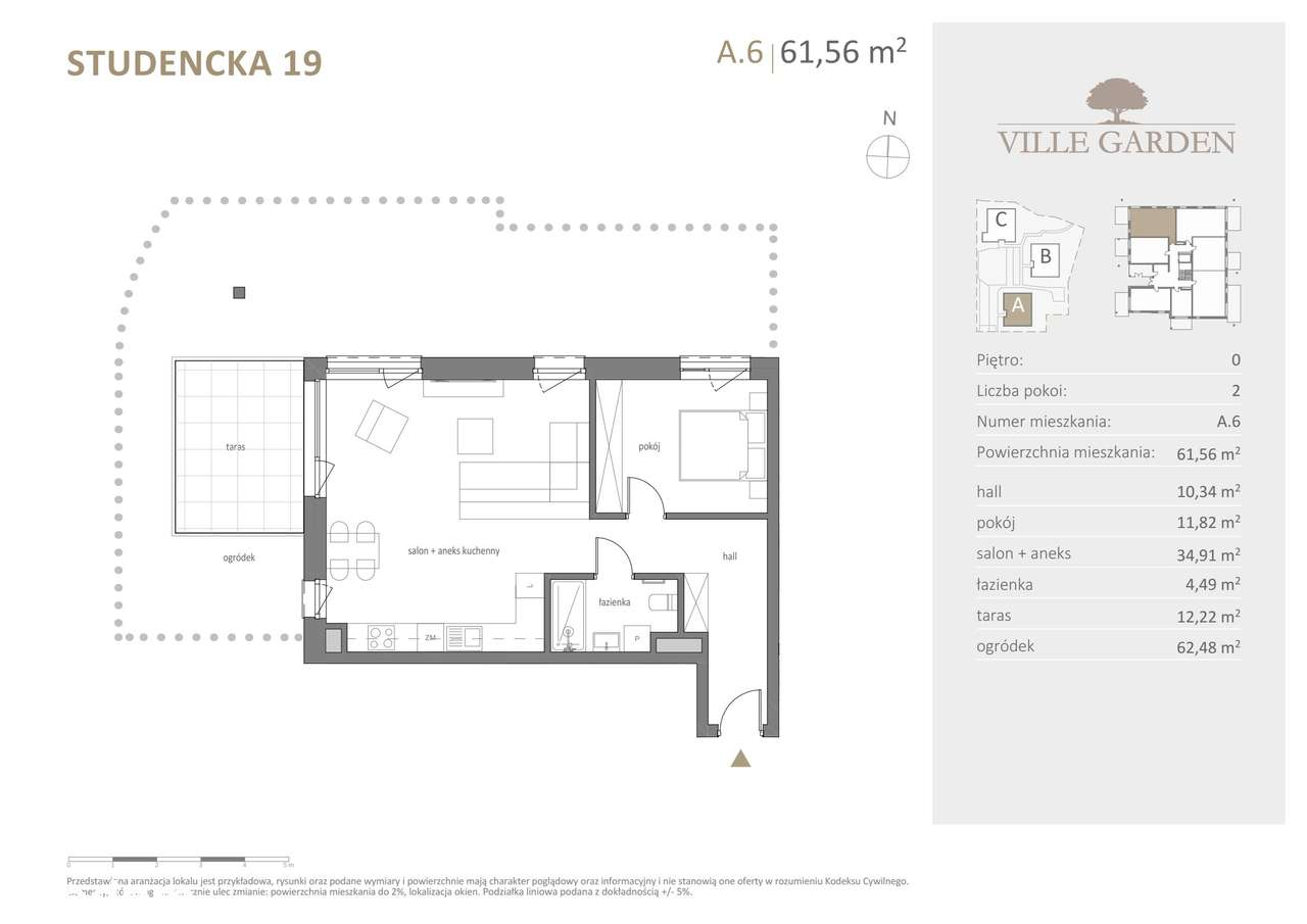 Ville Garden | mieszkanie 2-pok. | A.06 - Pełny obrazek: 3/10