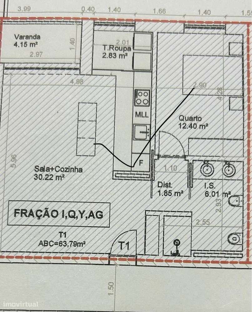 Apartamento T1 a 900 m da Praia de Salgueiros (2026) - Grande imagem: 5/5