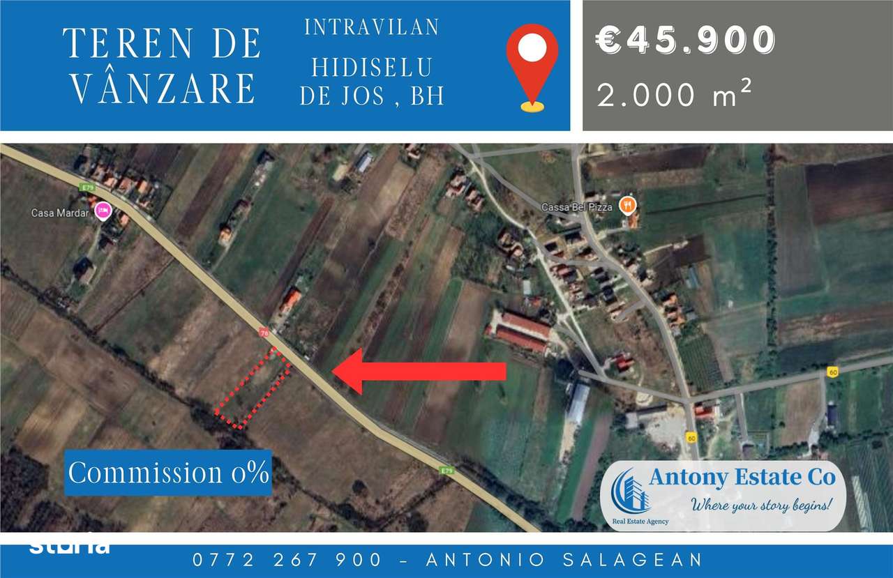 Teren intravilan, de vanzare - Hidiselu de jos , Bihor - Imagine principală: 1/6