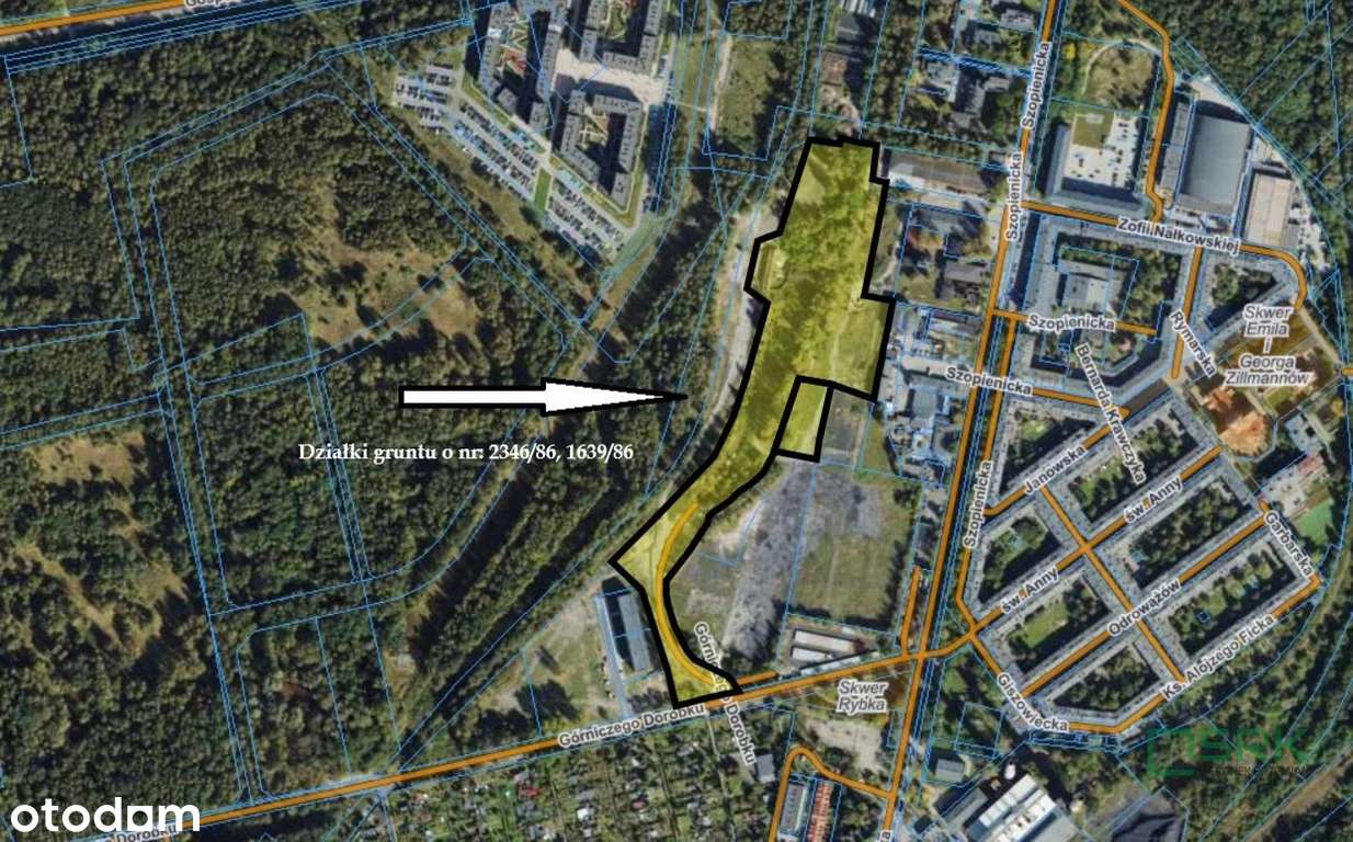 Działka, 42 049 m², Katowice