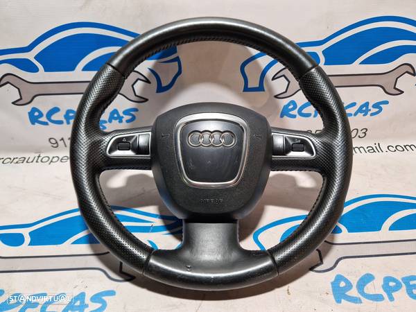 VOLANTE GUIADOR COMPLETO AUDI 8T0419091A 8T0419091 62276000A AUDI A5 8T0 8T3 8TA COUPE CABRIO SLINE S-LINE S LINE PATILHA PATILHAS PELE PERFURADA COMANDOS MULTIFUNÇÕES AIRBAG - 1