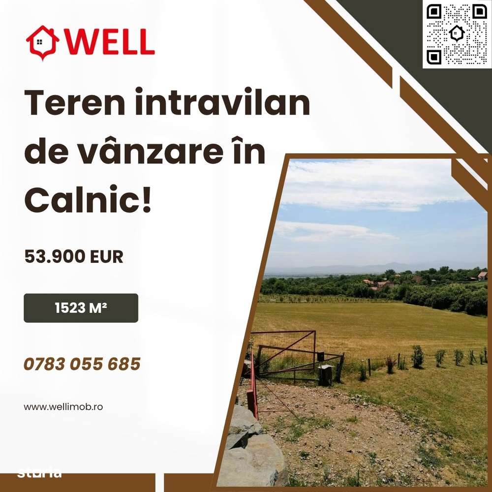 Teren intravilan de vânzare în Calnic! - Imagine principală: 1/11