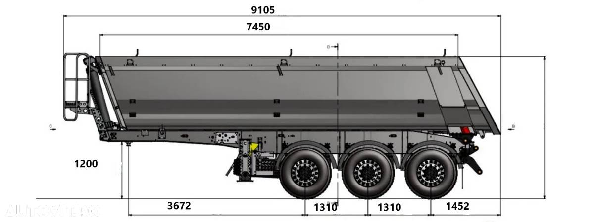 Zaslaw BASCULANTE 26m3 / OȚEL / JOLIE / NOU - 2