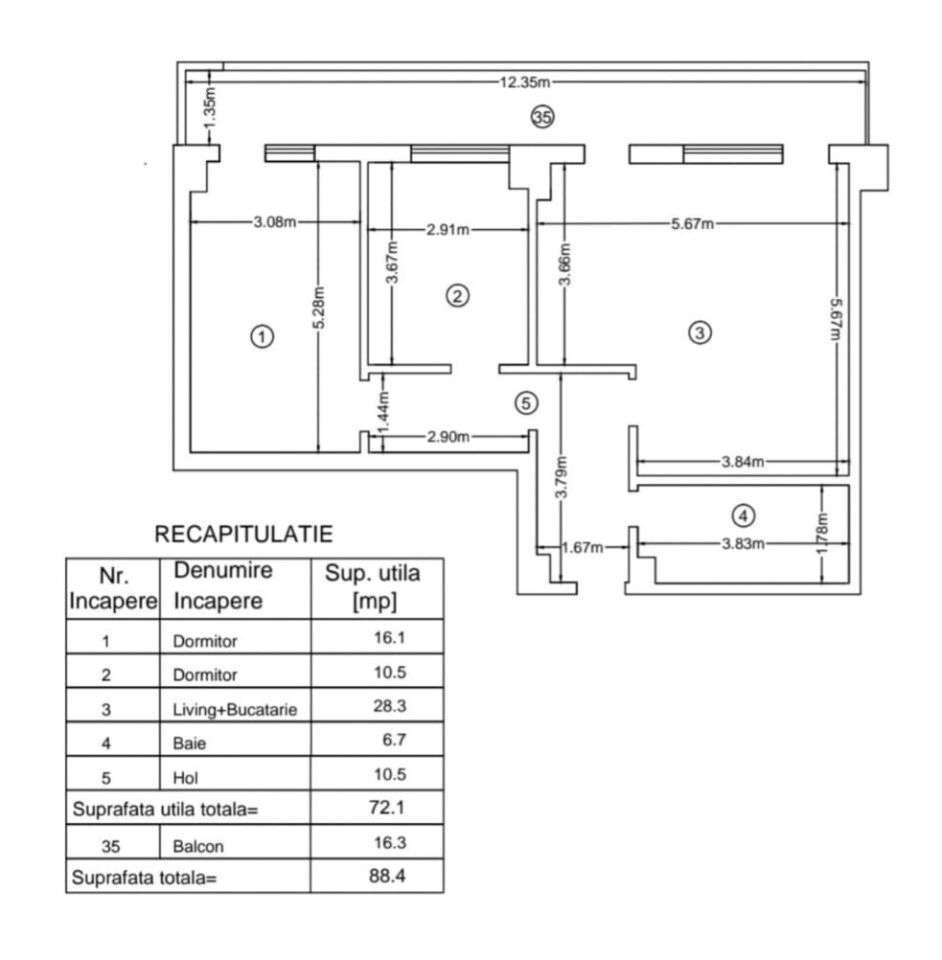 Copou, Apartament 3 camere, finalizat-1