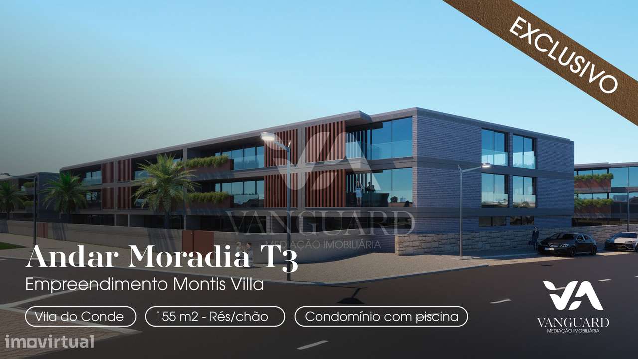 Andar Moradia T3 - Com jardim privativo - Em condomínio Fechado - Vila-0