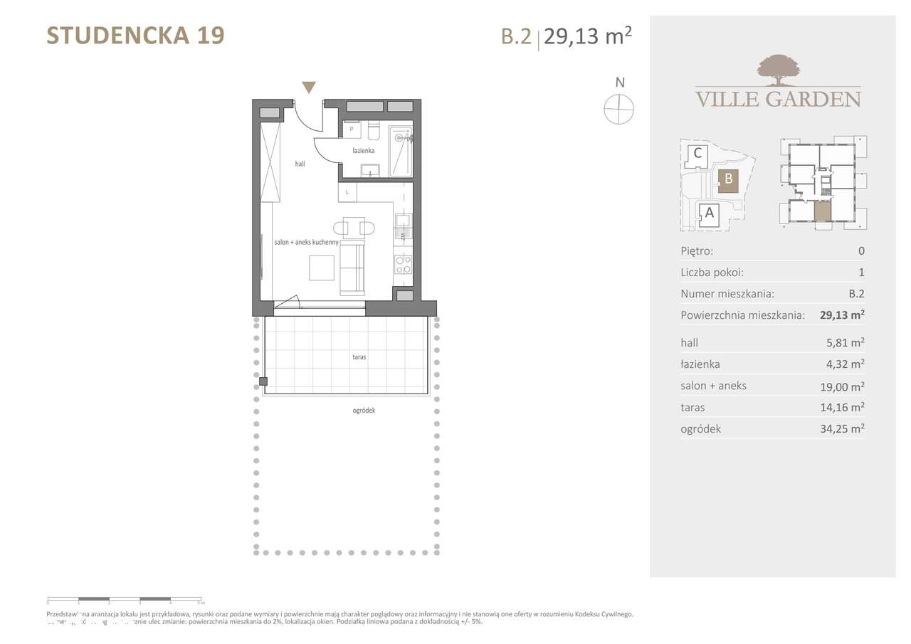 Ville Garden | mieszkanie 1-pok. | B.02 - Pełny obrazek: 3/10