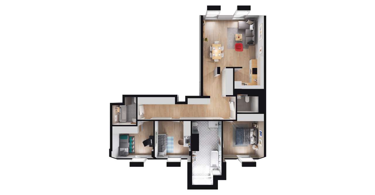 Perfumiarnia 2 | mieszkanie 94,4  m² | B.06.36 - Pełny obrazek: 3/7