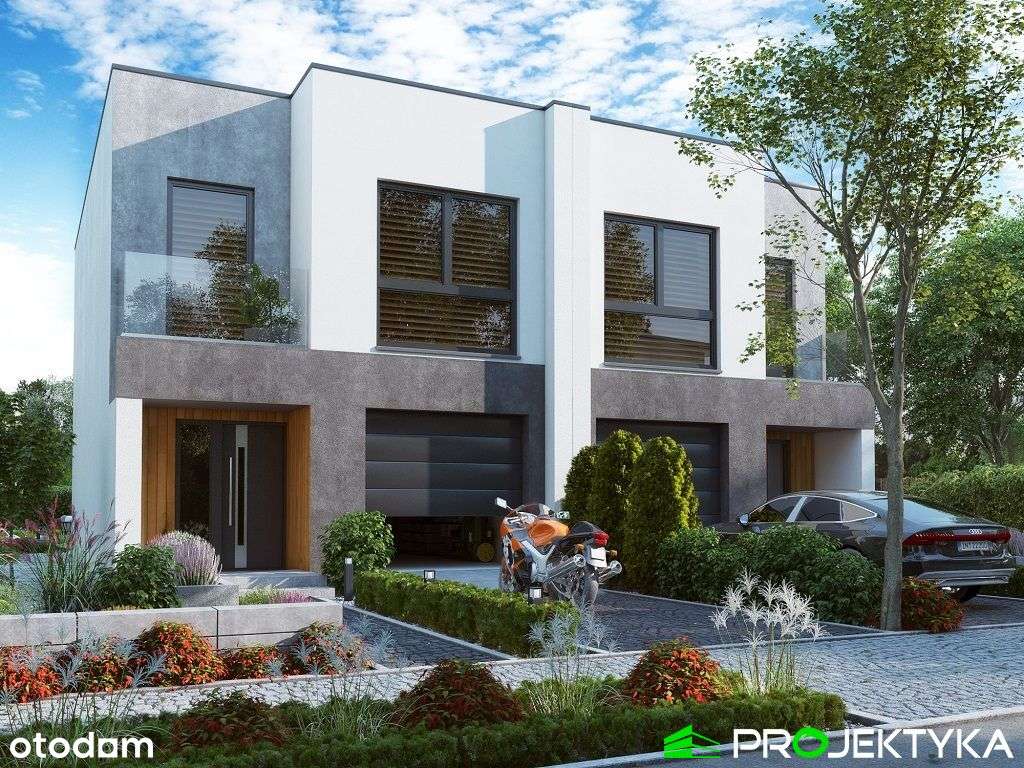 Dom w zabudowie szeregowej w Nowych Bielicach wyjątkowy projekt