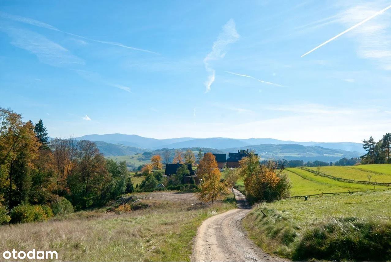 Piękna działka widokowa Mszana Dolna Beskid Wyspow