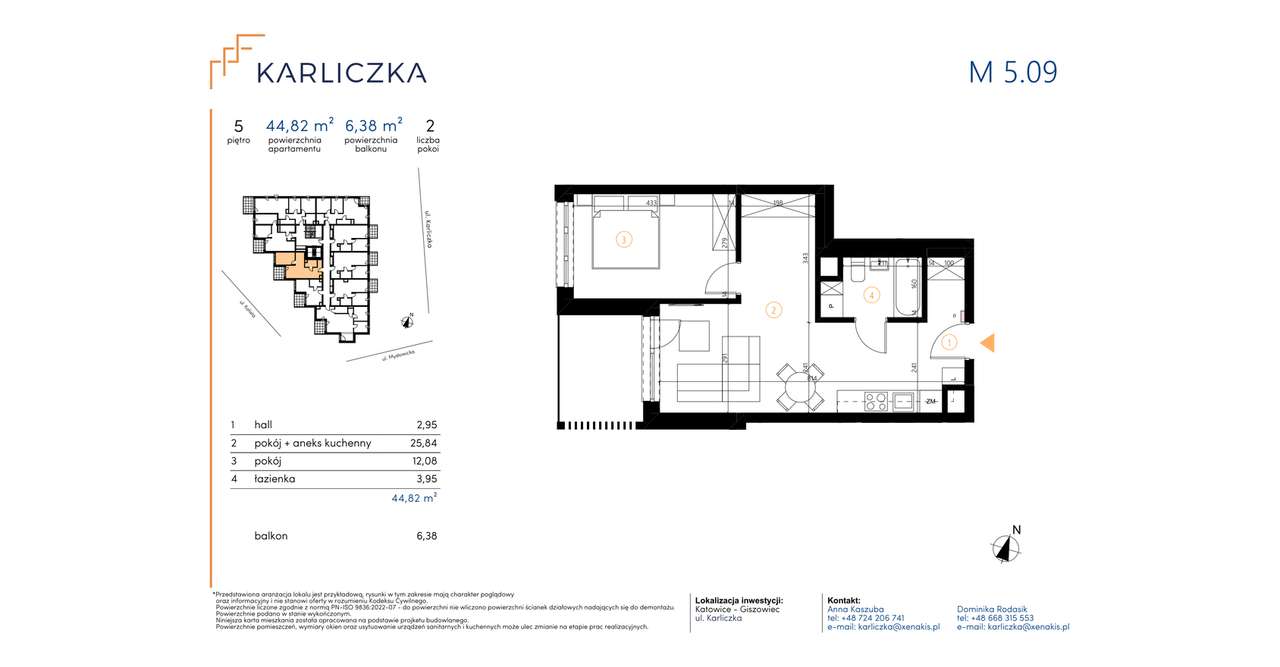 Karliczka | mieszkanie 2-pok. | A.5.09 - Pełny obrazek: 2/7