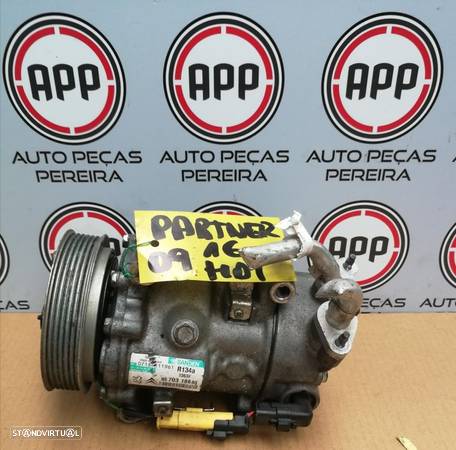 Compressor Ar condicionado Peugeot Partner, Citroën Berlingo de 2009, ref 9670318880. - 1