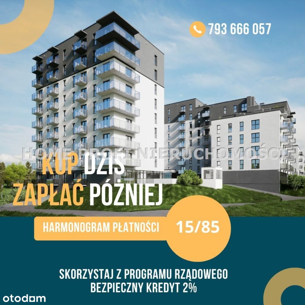 Dwupokojowe mieszkanie ul.Bałtycka - 291 635 zł