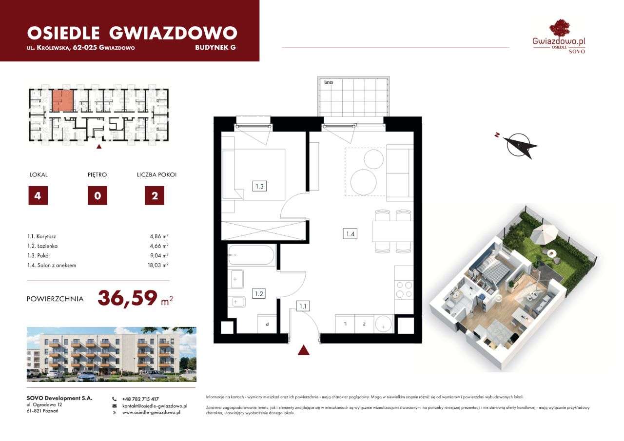 Osiedle Gwiazdowo | mieszkanie 2-pok. | G04 - Pełny obrazek: 2/7