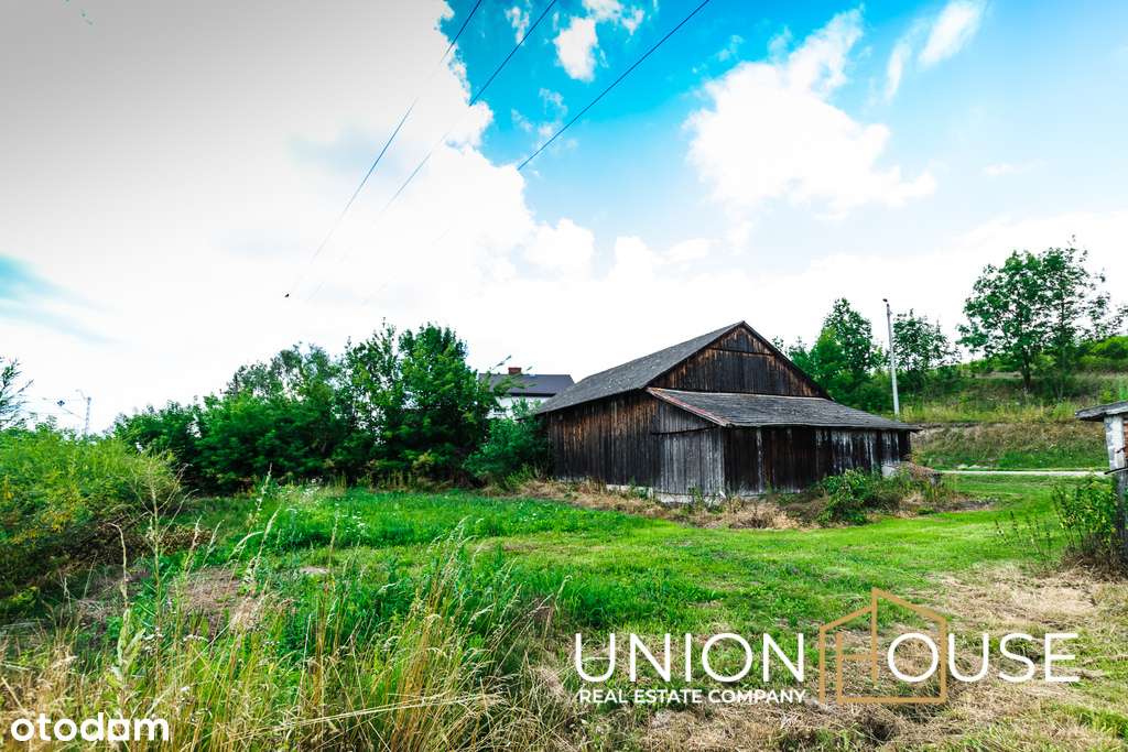 Działka 15ar z domem i stodołą Kacice Słomniki-6