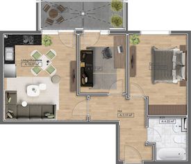Apartament 3 camere in complex rezidential! 67 799 Euro + TVA