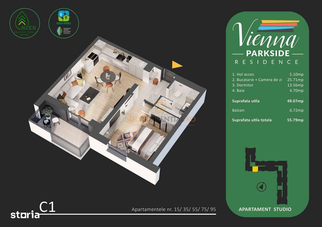Apartament modern cu un dormitor, Parc Tudor Arghezi, Bd. Metalurgiei - Imagine principală: 5/20