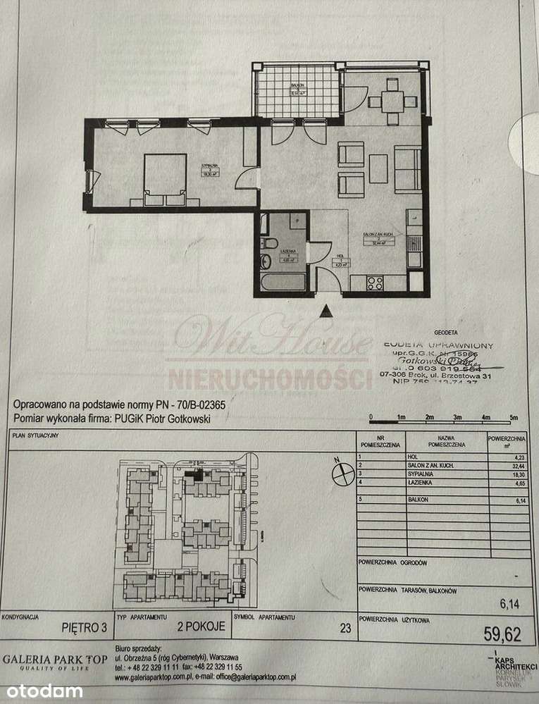 Mokotów, ul. Obrzeżna, 59,62m2, kom.lok, garaż-19