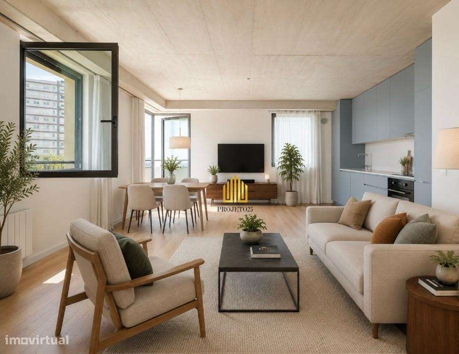 Apartamento T2, 3 Varandas Sul e Poente 13º Piso Vistas Deslumbrantes!-14