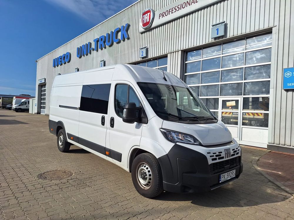 Fiat Ducato L4H2 brygadówka / doka / 7 osób / hak 3t / kamera / czujniki / GWARANCJA Ducato L4H2 brygadowe - doka - BRYGADÓWKA - krajowy - ASO - super stan