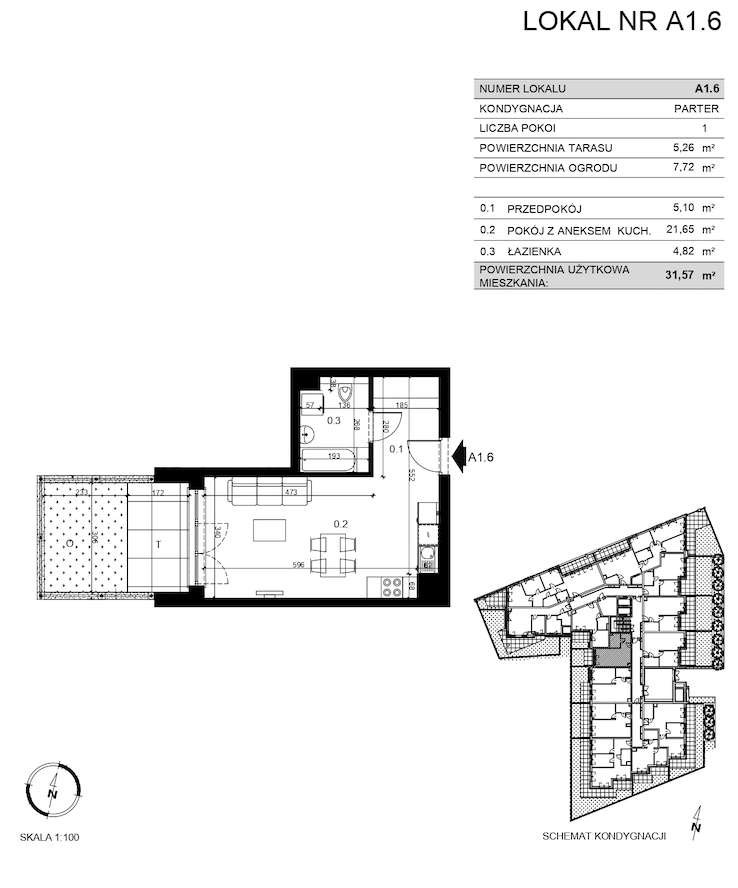 Gotowa Kawalerka 31 m2-Zakrzówek-Kapelanka-Widok na zieleń - Pełny obrazek: 2/8