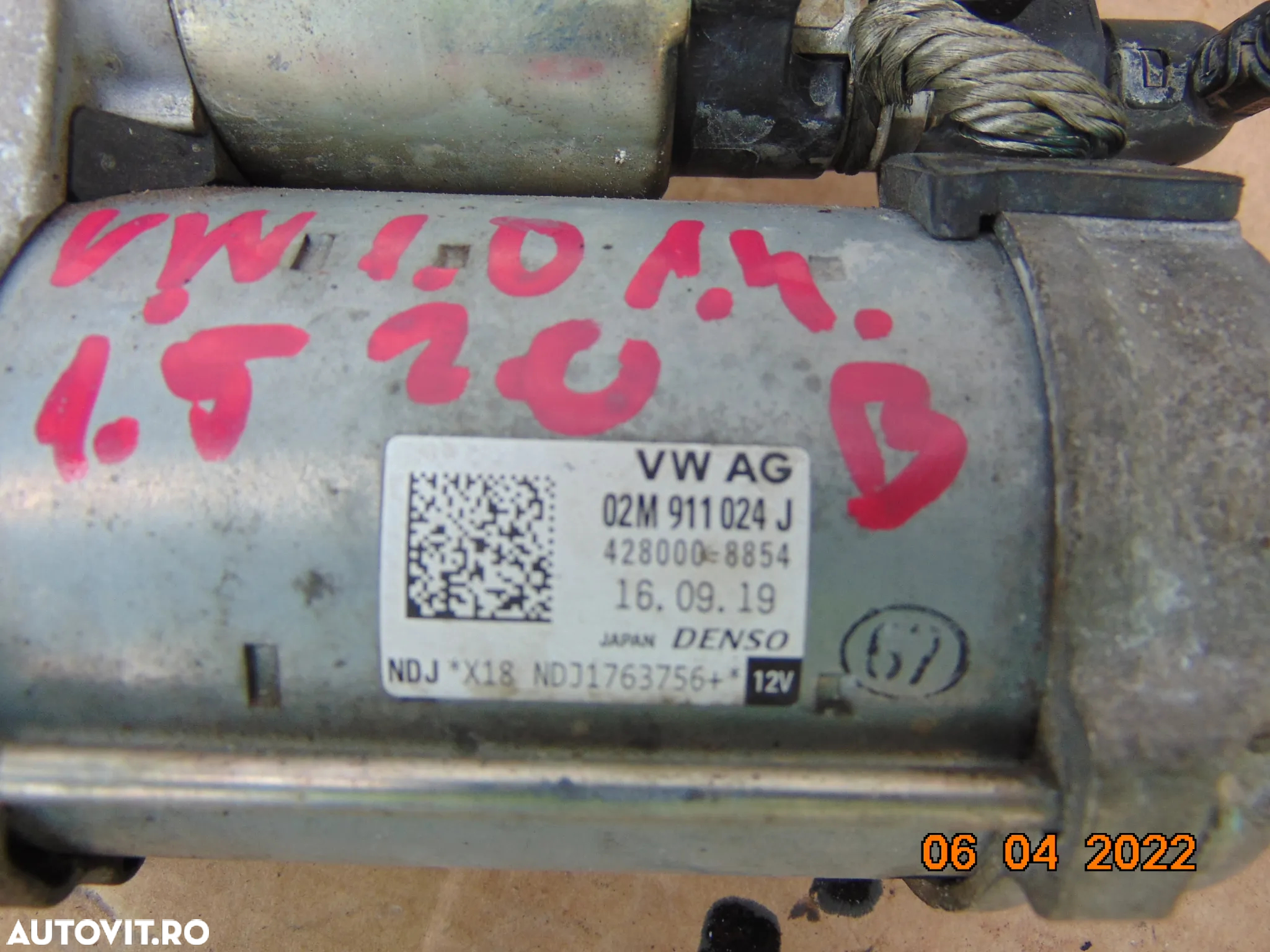 Electromotor VW 1.0 Pol Golf 7 1.4 1.2 1.5 tiguan t cross t roc caddy passat b8 audi a1 a3 q2 q1 q3 skoda fabia octavia seat leon ibiza - 2