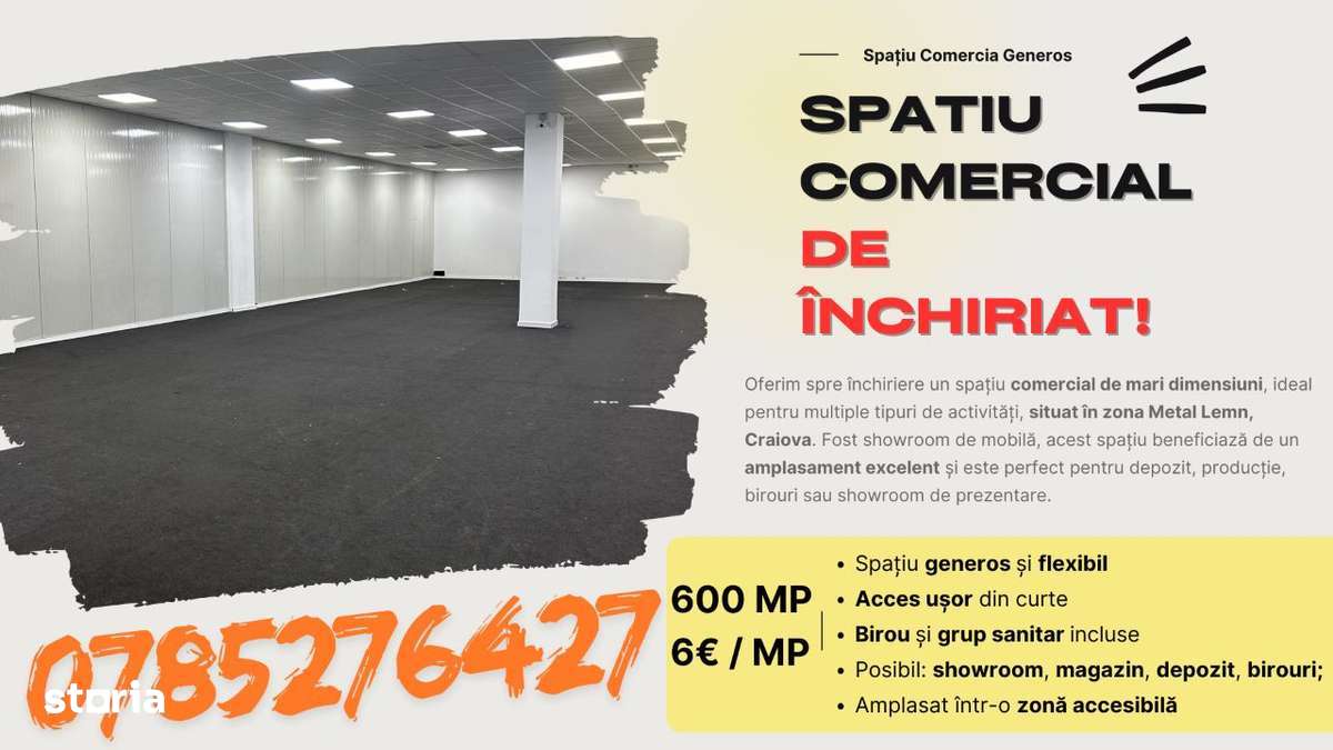 Spațiu Comercial Generos Showroom Depozit600 mp - Imagine principală: 3/20