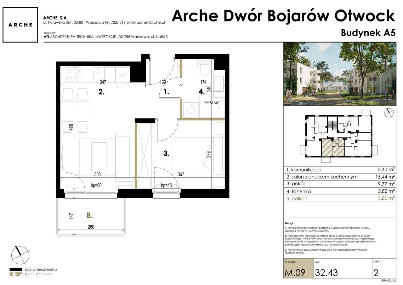 2-pokojowe mieszkanie 32m2 + balkon Bezpośrednio - Pełny obrazek: 2/6