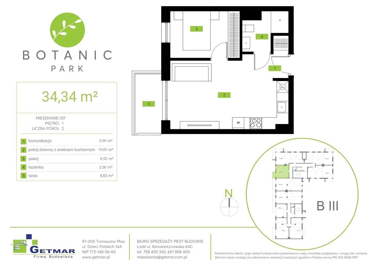 Botanic Park | nowoczesny apartament nr 107 - Pełny obrazek: 2/7