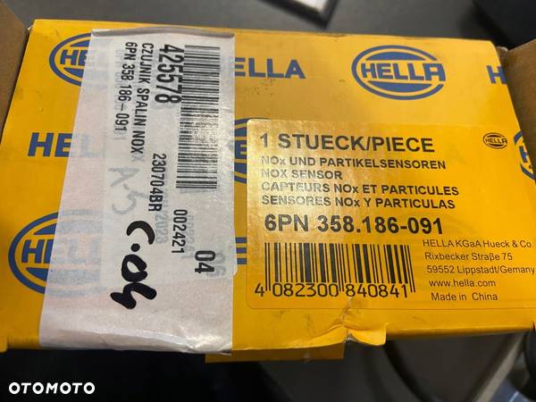 CZUJNIK SPALIN SENSOR NOX HELLA KATALIZATOR 6PN 358 186-091 SCANIA EURO5 - 5