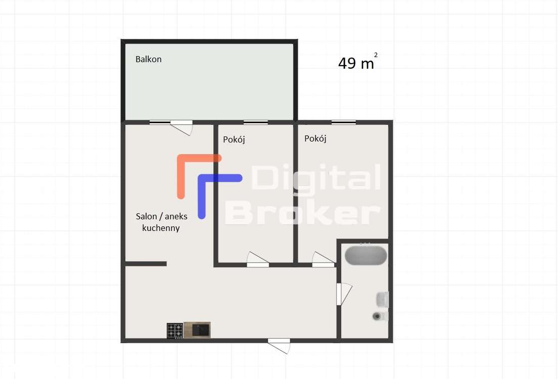 ⭐️ Stan deweloperski ⭐️ Balkon ⭐️ 3 pokoje ⭐️ - Pełny obrazek: 4/6