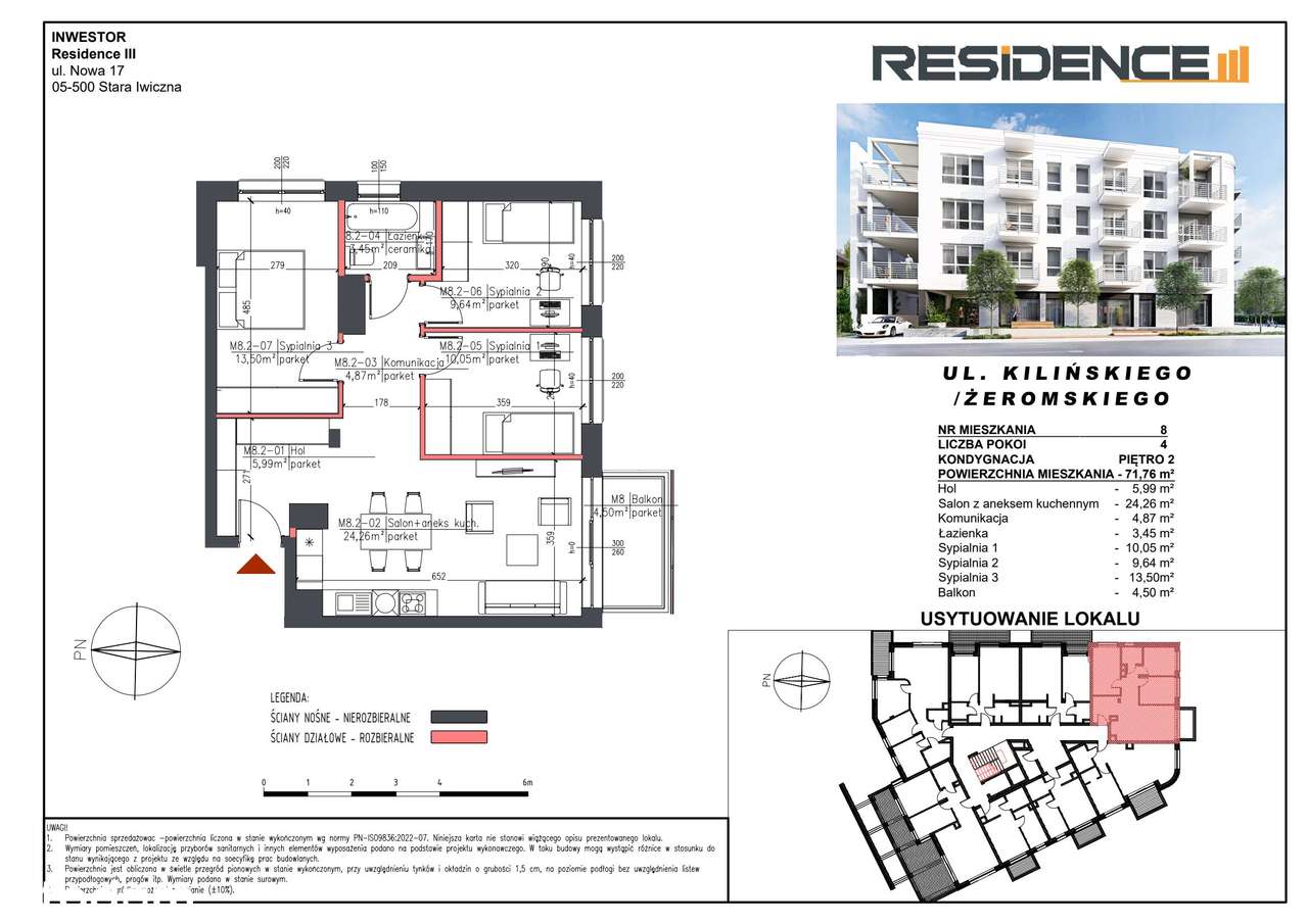 4-pokojowe mieszkanie 71m2 + balkon Bez Prowizji - Pełny obrazek: 2/7