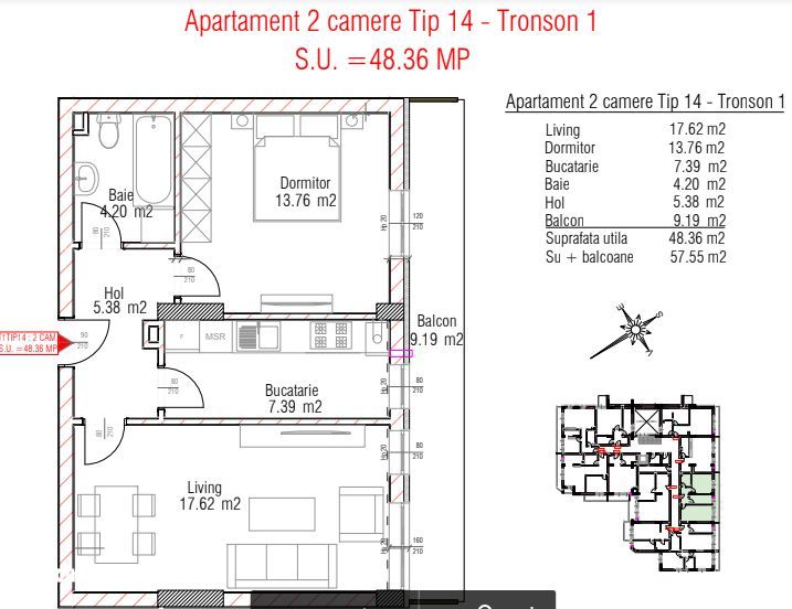 Apartament 2 camere decomandat cu finisaje de TOP ,Zona Metalurgiei