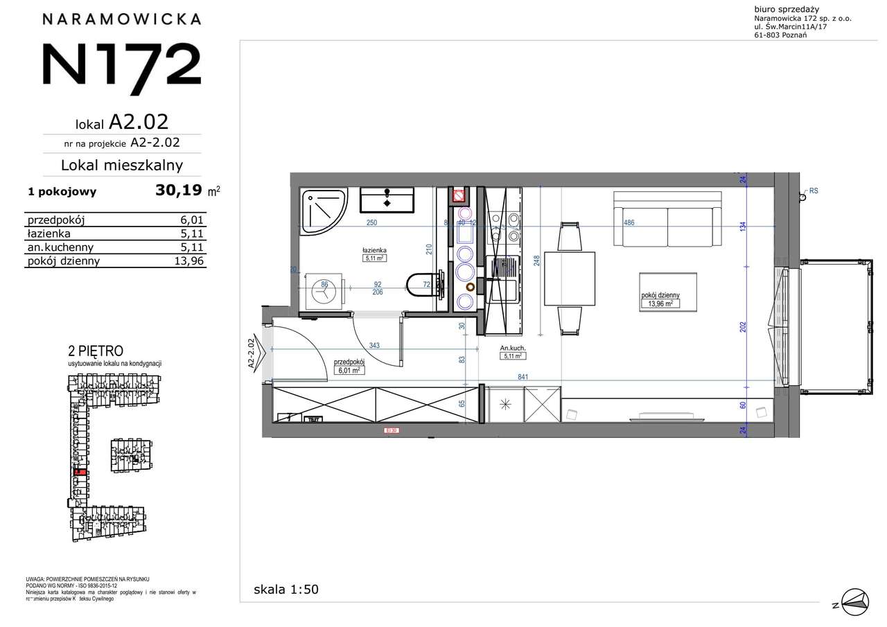 1-pokojowe mieszkanie 30m2 + balkon Bezpośrednio - Pełny obrazek: 2/9