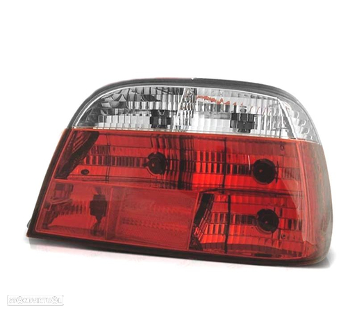 FAROLINS TRASEIROS PARA BMW E38 94-01 SEDAN ROJO BLANCO LEX - 2