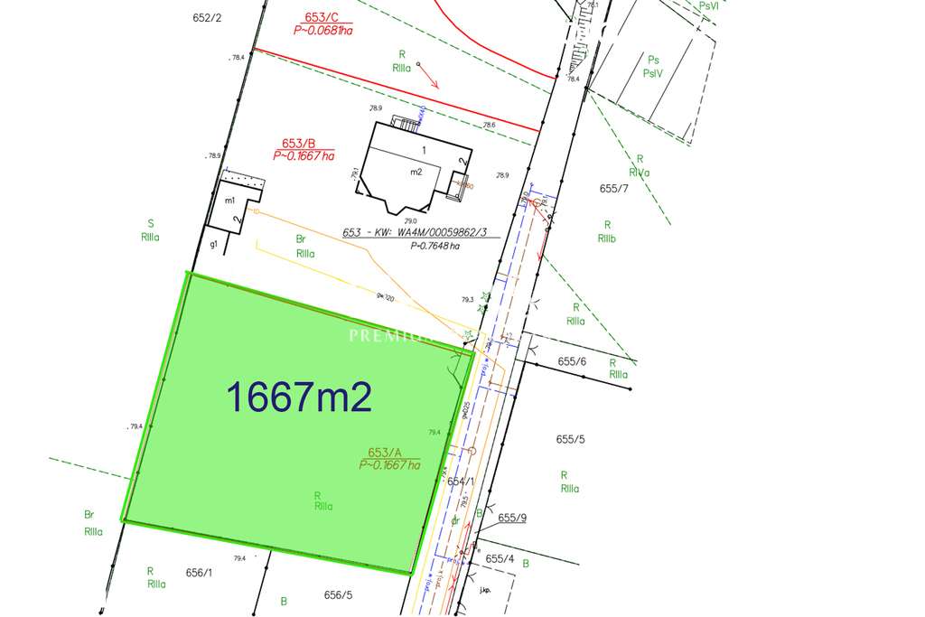 Budowlana 1660 m² nad jeziorem Dziekanowskim - Pełny obrazek: 3/8