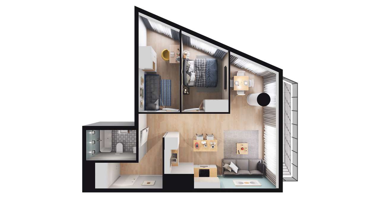 3-pokojowe mieszkanie 61m2 + balkon Bez Prowizji - Pełny obrazek: 4/10