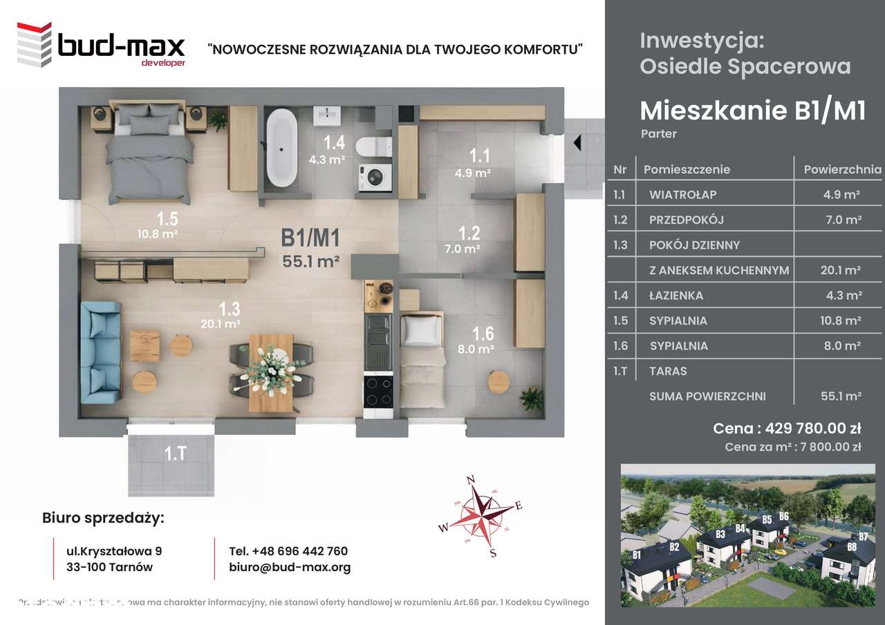 Nowe mieszkanie Tarnów ul Spacerowa - Pełny obrazek: 4/9
