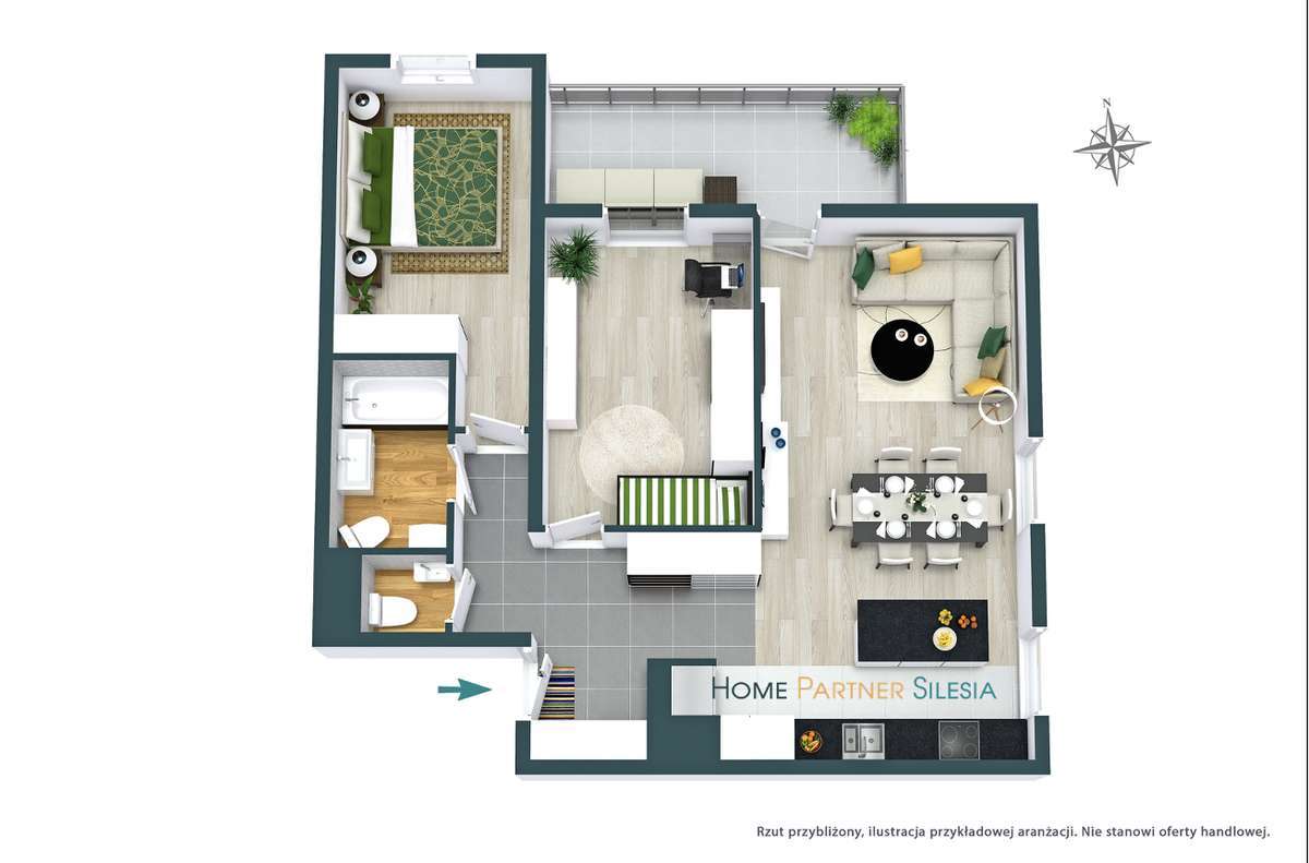 Dolina 3 Stawów - 3 pokoje, gotowe do zamieszkania-1