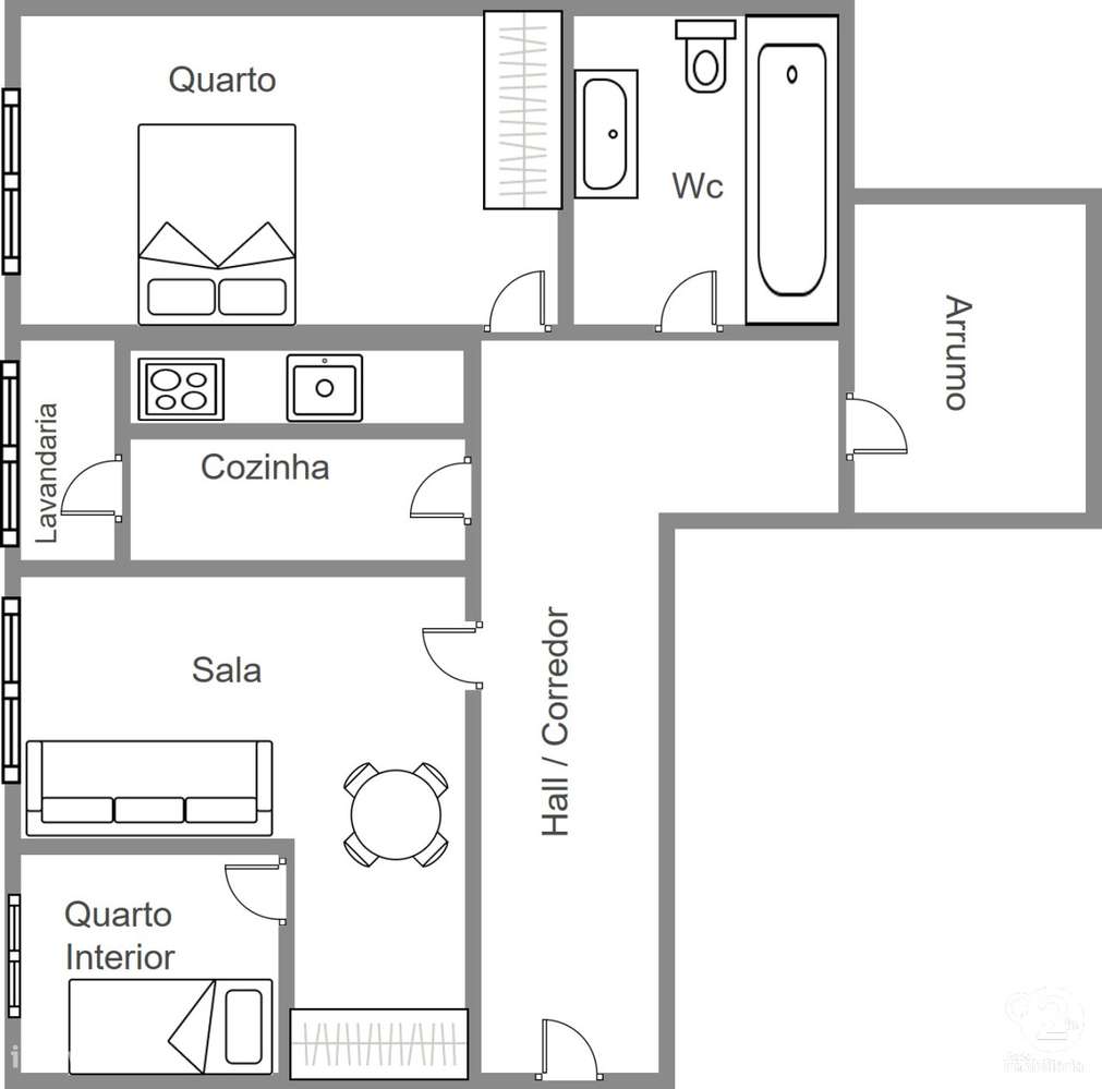 Apartamento T1+1 em S. Mamede Infesta ( perto da estação comboio )-16