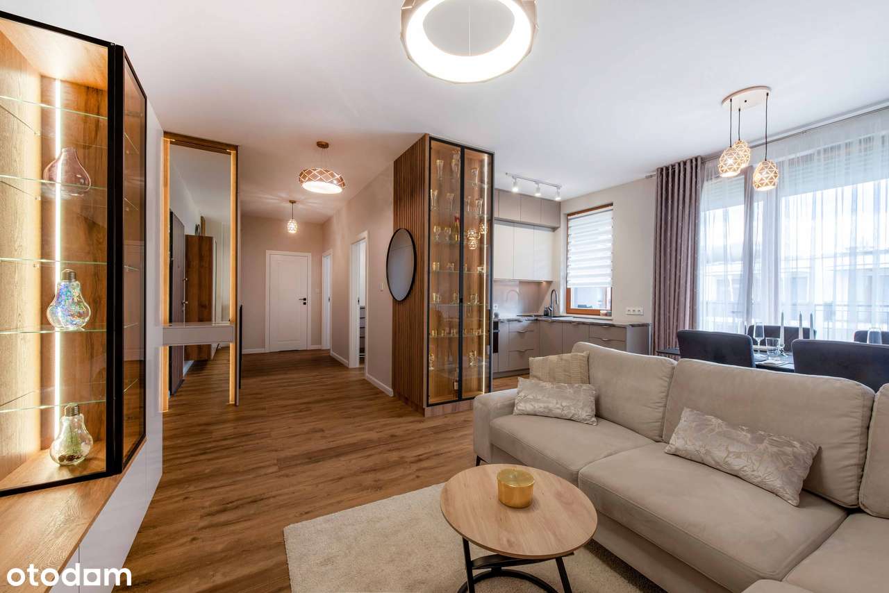 Nowe, wykończone 3 pok. o pow. 61 m2, + loggia, miasteczko Wilanów.-1