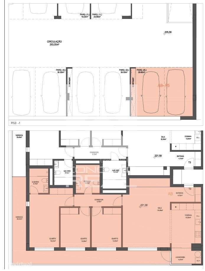 Apart. T3 c/ Box p/ 2 viat. Novo - Lordelo (Paredes) - Grande imagem: 4/12