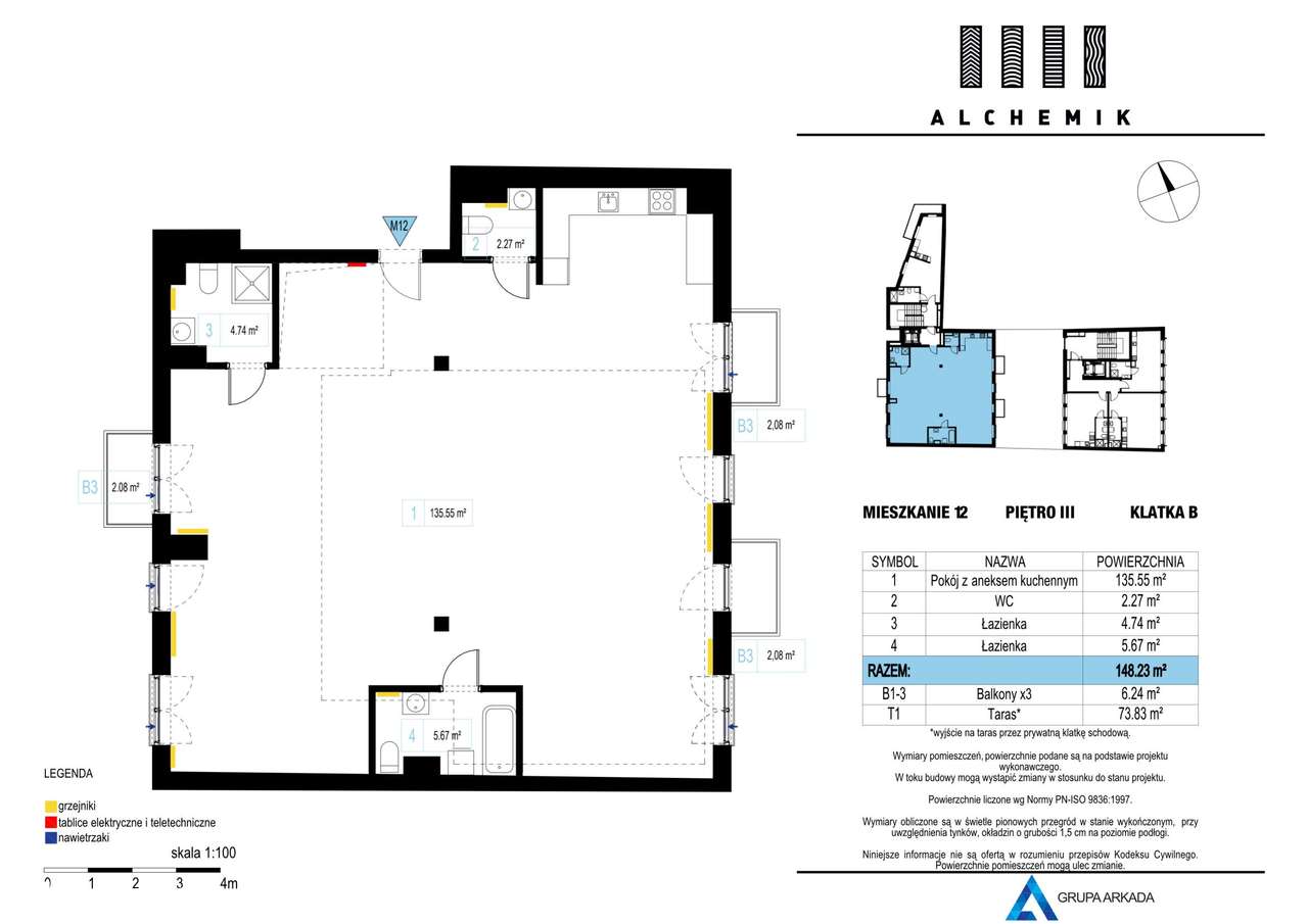 5-pokojowe mieszkanie 148m2 + taras Bez Prowizji - Pełny obrazek: 2/9
