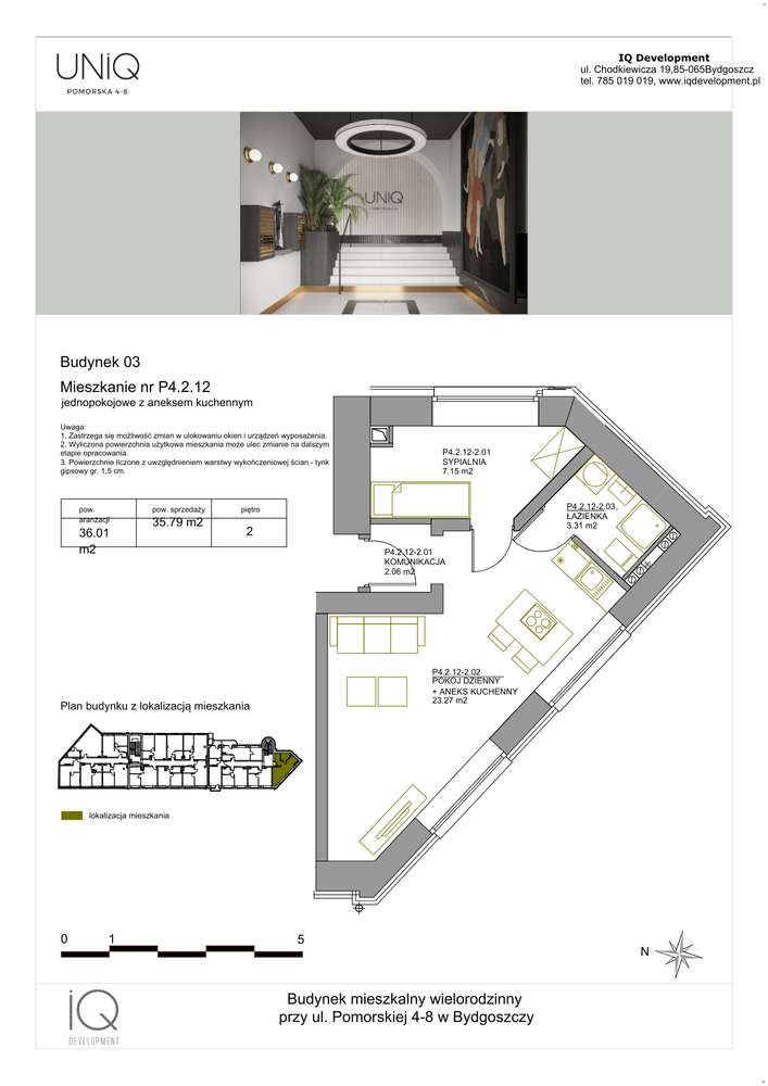 Pomorska | mieszkanie 2-pok. | P4.2.12 - Pełny obrazek: 2/7
