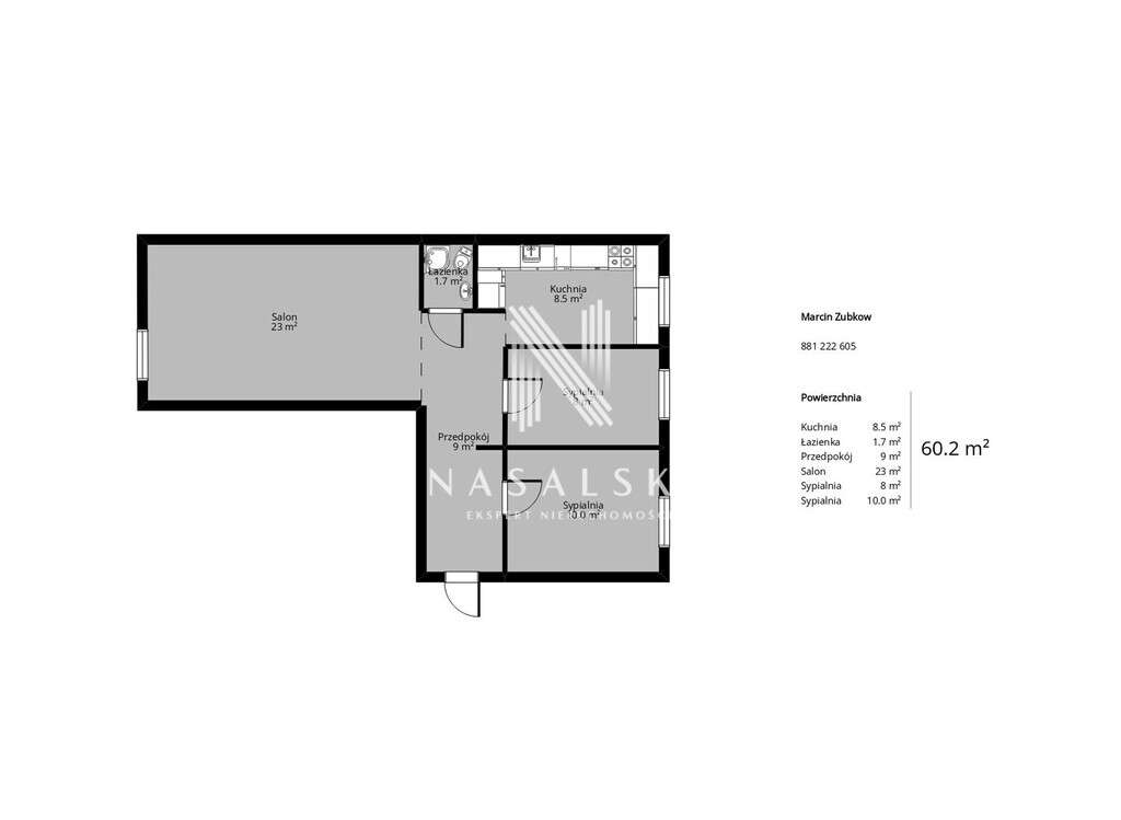 Mieszkanie 3 pokoje po kap. remoncie Fordon - Pełny obrazek: 4/11