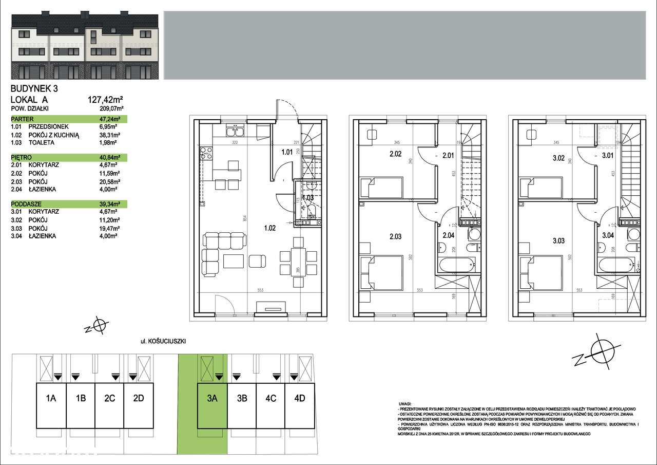 Dom szeregowy trzy kondygnacje w Iwinach - Pełny obrazek: 2/8