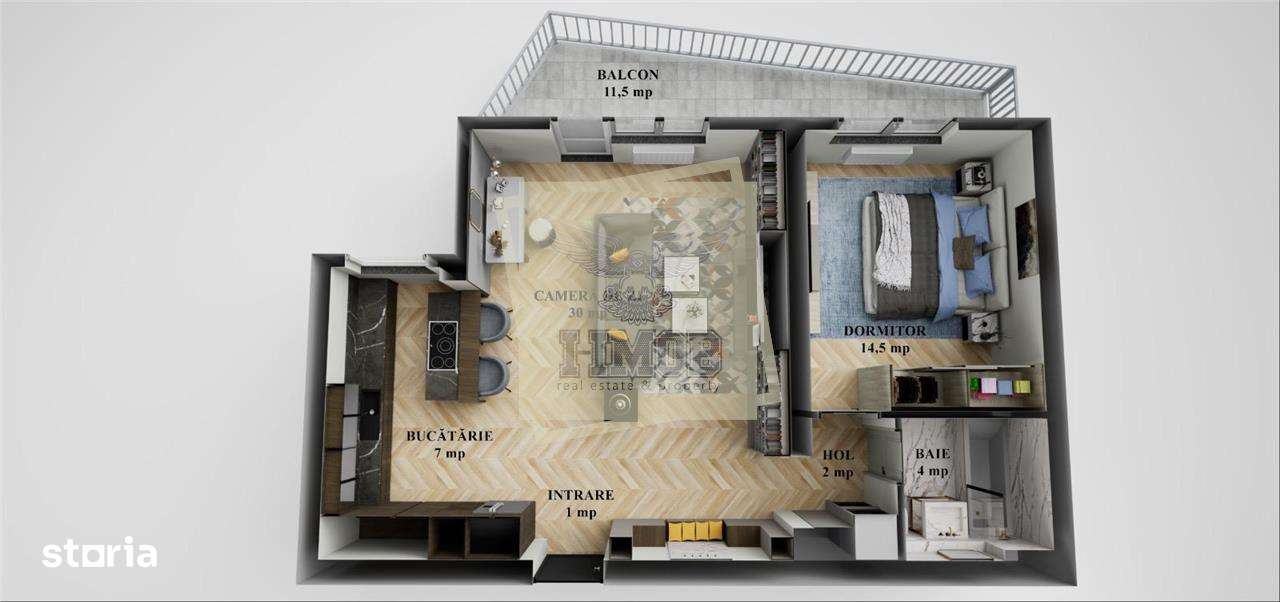 Dezvoltator vand apartament intabulat 60 mp utili etaj intermediar ter - Imagine principală: 3/10