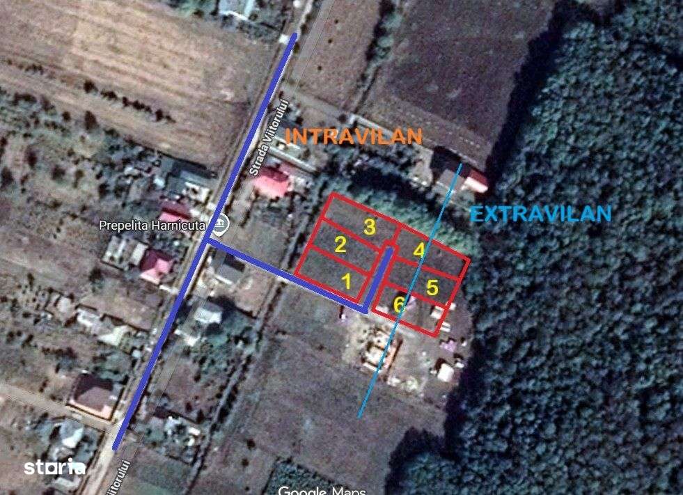 LOTURI de teren INTRAVILAN,  intre 600 - 700 mp, VASLUI, zona Gura Bus - Imagine principală: 4/4