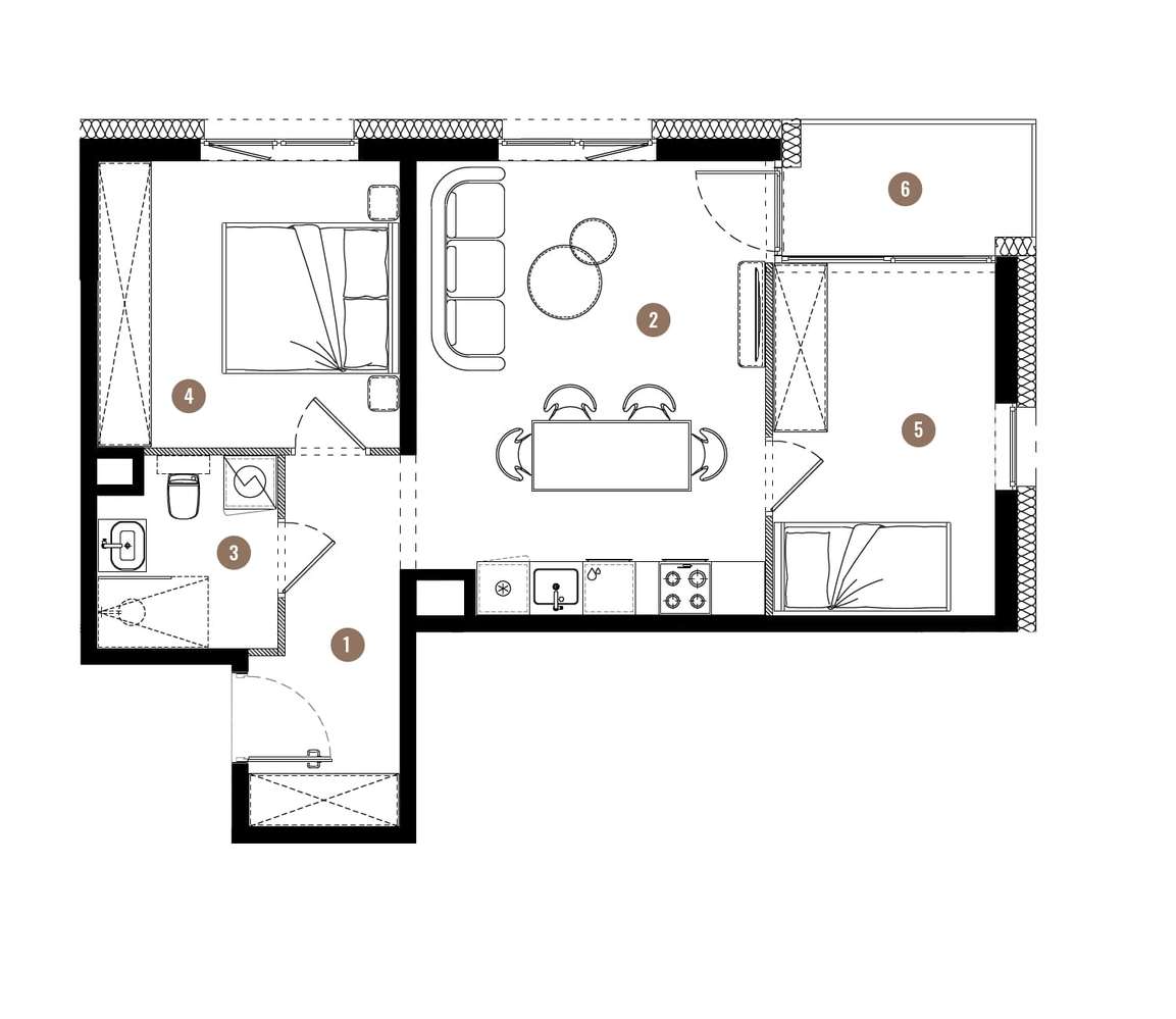 3 pokojowe mieszkanie - Apartamenty Reytana-2